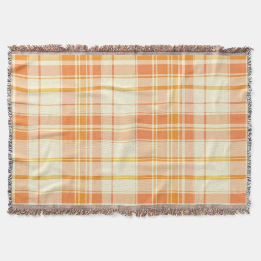 Kariertes Herbstmuster Decke (Vorderseite)