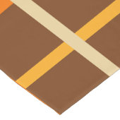 Kariertes Herbstmuster in Orange Green und Brown Kurzer Tischläufer (Ecke)
