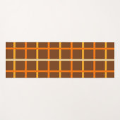 Kariertes Herbstmuster in Orange Green und Brown Yogamatte (Vorderseite (Horizontal))