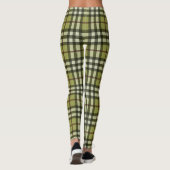 Kariertes Herbstmuster Leggings (Rückseite)