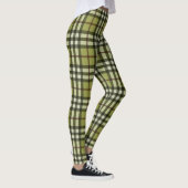 Kariertes Herbstmuster Leggings (Rechts)