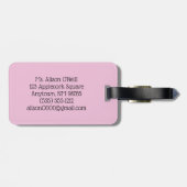 Kariertes Herz 3D Personalisierte Informationen Gepäckanhänger (Rückseite horizontal)