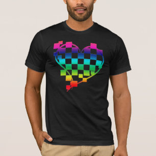 kariertes Herz. v1. T-Shirt