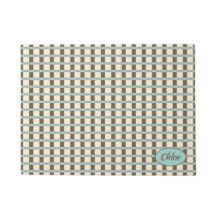 Kariertes Hundbett aus Holz und Algen