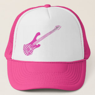 Kariertes Hut-Bass-rosa Truckerkappe