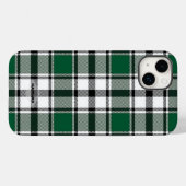 Kariertes iPhone Case HAMbWG, grün, schwarz und we (Rückseite (Horizontal))