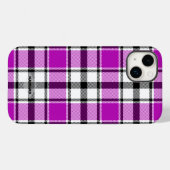 Kariertes iPhone-Case HAMbWG mit Violett, Schwarz  Case-Mate iPhone Hülle (Rückseite (Horizontal))