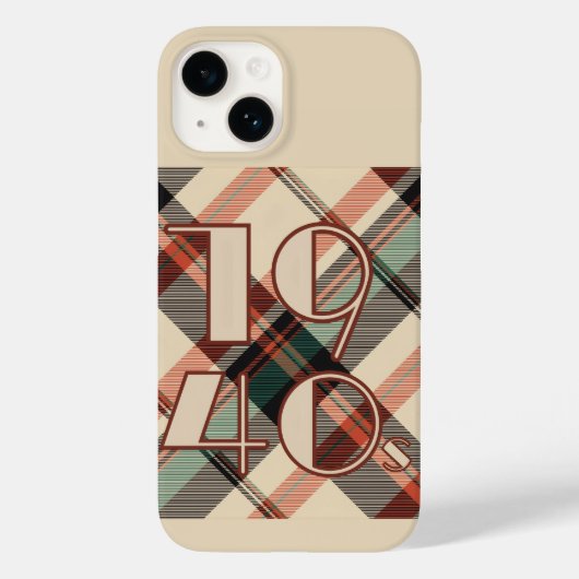 kariertes iPhone der 40er Jahre 14 Fall Case-Mate iPhone Hülle (Rückseite)
