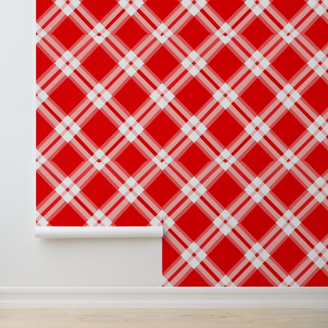 kariertes Kachelmuster des coolen Landes Tapete (Anwendung)