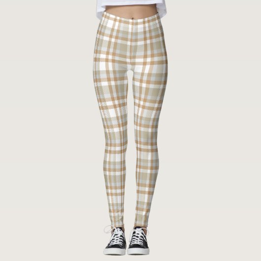 Kariertes kariertes Muster Leggings (Vorderseite)