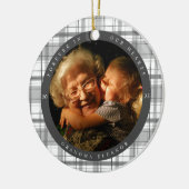 Kariertes Karkohledenkmal - Zwei Foto Keramik Ornament (Links)