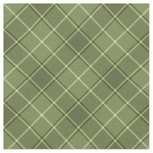 kariertes Khaki Green Unisex-Muster der 90er Jahre Stoff