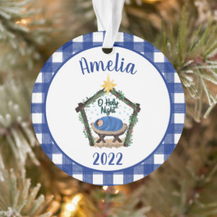 Kariertes Kinderjahr der Geburt im Nachhinein Ornament