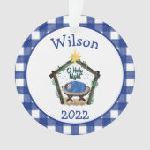 Kariertes Kinderjahr der Geburt im Nachhinein Ornament (Vorderseite)