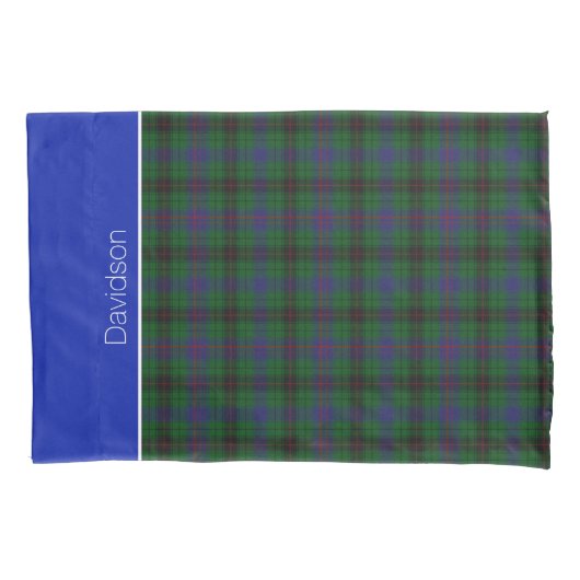 Kariertes Kissan-Fall Clan Davidson Tartan Kissenbezug (Vorderseite)