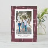 Kariertes klassisches Foto Feiertagskarte (Stehend Vorderseite)