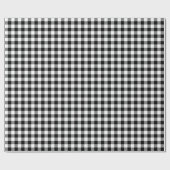 Kariertes klassisches Schwarz-Büffel Geschenkpapier (Flach)