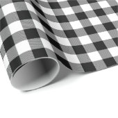 Kariertes klassisches Schwarz-Büffel Geschenkpapier (Rolleneckpunkt)