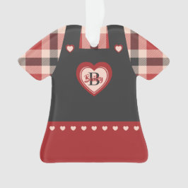 Kariertes Kleid & Pinavorfiguren Personalisiert Ornament