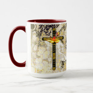 Kariertes Kreuz Tasse