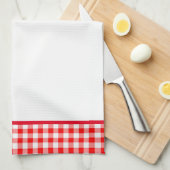 Kariertes Küchentuch (Viertel Falte)
