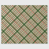 Kariertes Kunstmuster der Classic Green Wasserfarb Geschenkpapier (Flach)