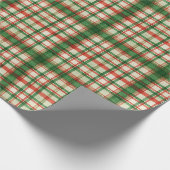 Kariertes Kunstmuster der Classic Green Wasserfarb Geschenkpapier (Ecke)