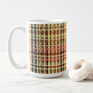 Kariertes Land Kariertes Pfirsich-Design Kaffeetasse