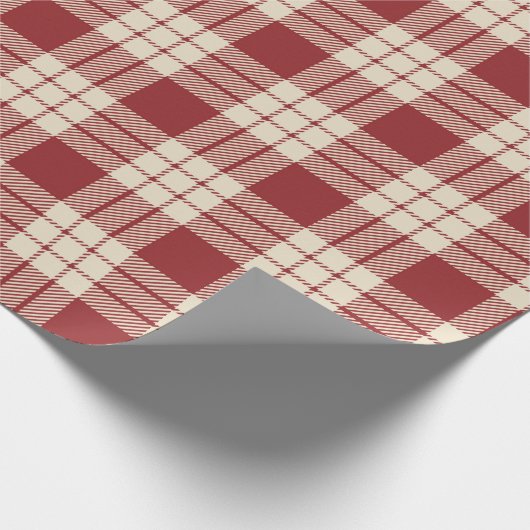 Kariertes Landhaus Geschenkpapier (Ecke)