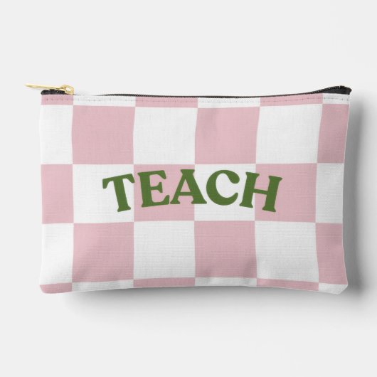 Kariertes Lehrerpouch Zubehörtasche (Vorderseite)