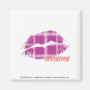Kariertes Lila Magnet