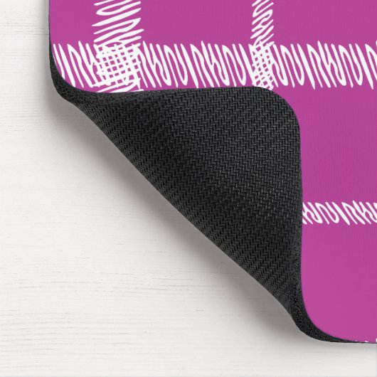 Kariertes Lila Mousepad (Ecke)