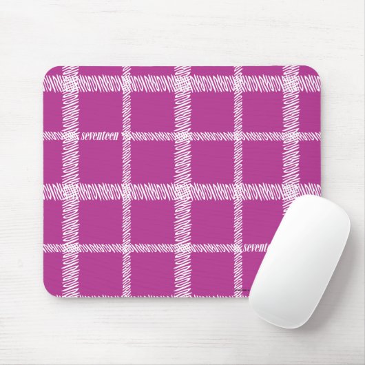 Kariertes Lila Mousepad (Mit Mouse)