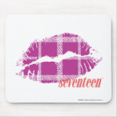 Kariertes Lila Mousepad (Vorne)