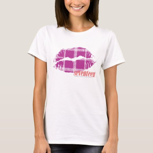 Kariertes Lila T-Shirt (Vorderseite)