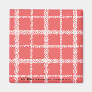 Kariertes LtPink Magnet