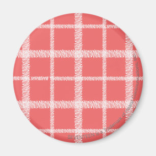 Kariertes LtPink Magnet