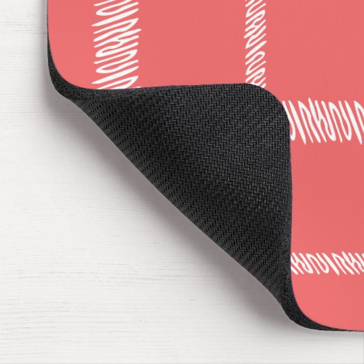 Kariertes LtPink Mousepad (Ecke)