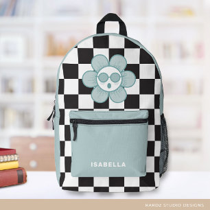 Kariertes Mädchen-Schulrucksack Bedruckter Rucksack