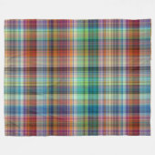 Kariertes Madras Streifenmuster Fleecedecke (Vorderseite (Horizontal))
