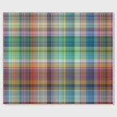 Kariertes Madras Streifenmuster Geschenkpapier (Flach)