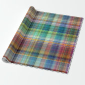 Kariertes Madras Streifenmuster Geschenkpapier (Ungerollt)