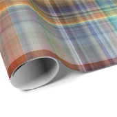 Kariertes Madras Streifenmuster Geschenkpapier (Rolleneckpunkt)