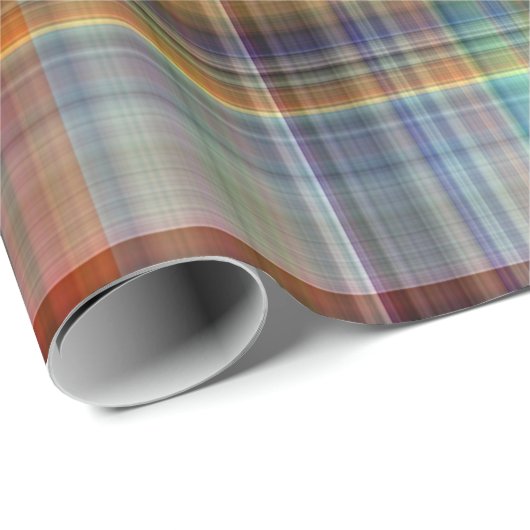 Kariertes Madras Streifenmuster Geschenkpapier (Rolleneckpunkt)