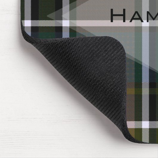 Kariertes Mauspad mit Ihrem Namen HAMbyWG (Ecke)