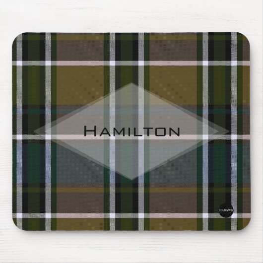 Kariertes Mauspad mit Ihrem Namen HAMbyWG (Vorne)