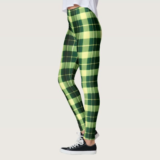 Kariertes Mesh Geometrismuster Leggings (Links)