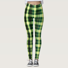 Kariertes Mesh Geometrismuster Leggings