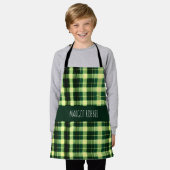 Kariertes Mesh Geometrismuster Schürze (Getragen)