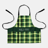 Kariertes Mesh Geometrismuster Schürze (Vorderseite)